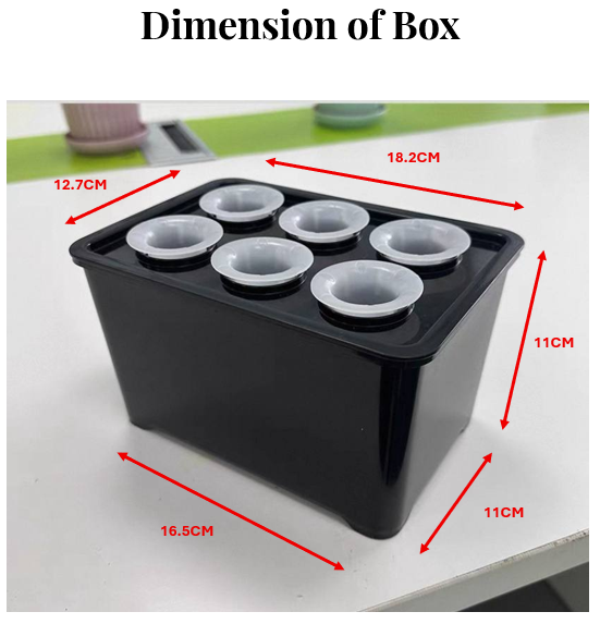 Dimension of Box Urban Green Dot Hobby Hydroponics Kit 6 Holes