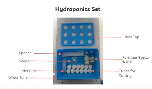 items inside hydroponics kit Hydroponics Kit for Beginners 12 Hole Easy To Grow