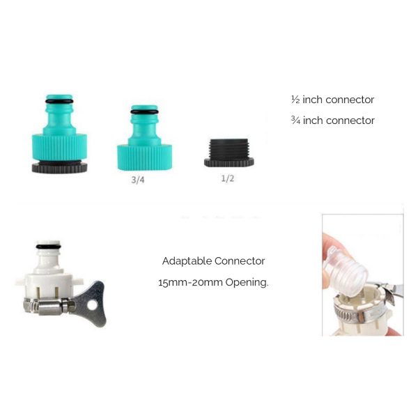 Garden Hose with Adjustable Sprinkler Sprayer Head 10m Reel