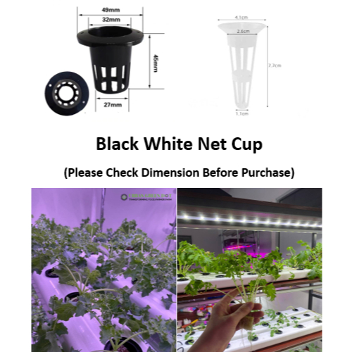 Black Net Cup 32mm for Hydroponics and Aeroponics