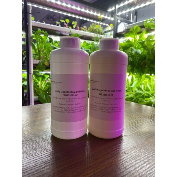 Hydroponics AB Nutrients and Fertilizers for Leafy Vegetables, Herbs, Flowers and Fruits